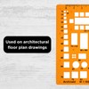 Architecture Stencil 1:100 - Stencil Sanitary 1:100 - Furniture Drawing