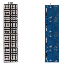 MAX7219 32x8 Dot Matrix Module LED Display Modules for Arduino for Raspberry Pi Microcontroller (Green Light,5 Pin Wire)