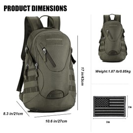 ArcEnCiel 15L Motorcycle Backpack Tactical Bag Rucksacks for Outdoor Camping Trekking Hunting with Patch