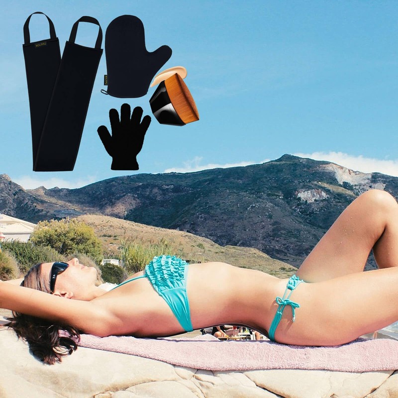 4Pack Self Tanning Mitt Set, 1 Self Tan Mitt, 1