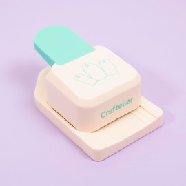 Craftelier - 3 in 1 Punch with Push Lever for Labels, 3 Sizes, Specially Designed for Scrapbooking and Crafts, Sizes 1.5", 2" and 2.5"