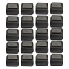20 Pcs Chair Leg Floor Protector Rectangular Transparent Black Felt
