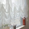FADFAY Farmhouse White Lace Shabby Elegant Chic Sheer Curtain with