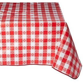 Winco TBCS-52R Checkered Table Cloth, 52-Inch x 52-Inch, Red,White, Red,Medium