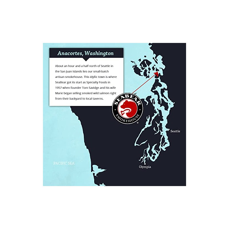 SeaBear - Pacific Northwest Smoked Wild Salmon Double Sided Pillow