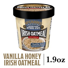 McCann's Irish Oatmeal Instant Oatmeal Cup, Vanilla Honey, 1.9 Ounce (Pack of 12)