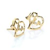 9ct Yellow Gold Mum Stud Earrings | With Andralok Clasp,