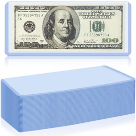 SOKOSEY 30 Pack Dollar Bill Sleeves - 6.8" x 2.9" Clear Currency Sleeves, Hard Plastic Waterproof Money Holders, Dollar Bill Display Case, Currency Protectors, Organizer for Collectors
