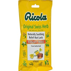 Ricola Cough Suppressant Throat Drops, Swiss Herb, Sugar Free, 19 ct