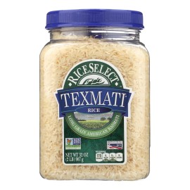 UD Select Case of 4 32 oz White Texmati Rice Long Grain Jasmine and Basmati Parboiled and Broken Rice Medium Pattern
