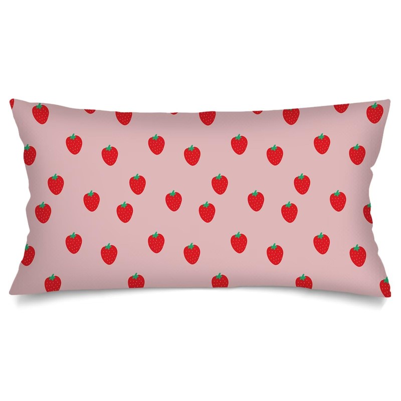 Strawberry Long Pillow Cases King Size Pillow Covers with Zipper,Spring