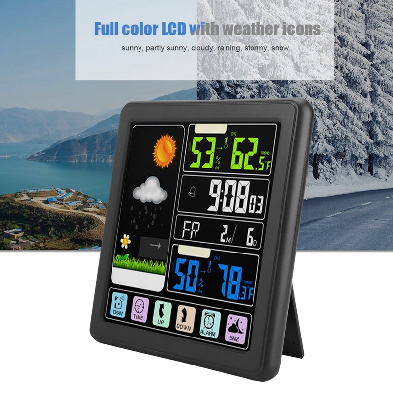 TS-3310 Full Touch Screen Wireless Weather Clock Multifunction