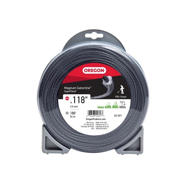 Oregon 20-021 Oregon Supertwist Magnum Gatorline Trimmer Line 0.118" 1