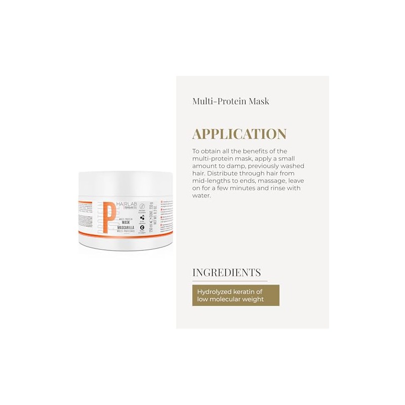 Salerm Hair Lab Multi-Protein Repair Hair Mask with Hydrolyzed Keratin,