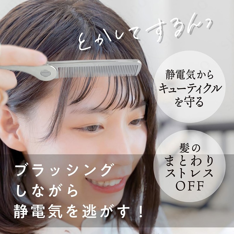 Shobido SPV72555 Flat Hair Bifold Set Comb Folding Static Removal