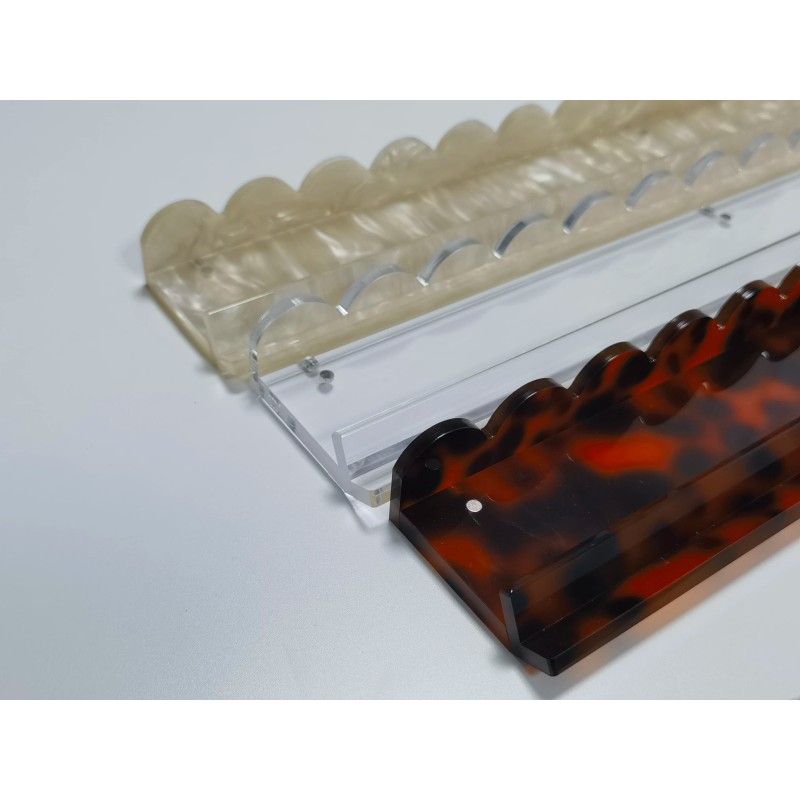 American Mahjong Acrylic Rack with Wavy Slots Clear Durable Tile