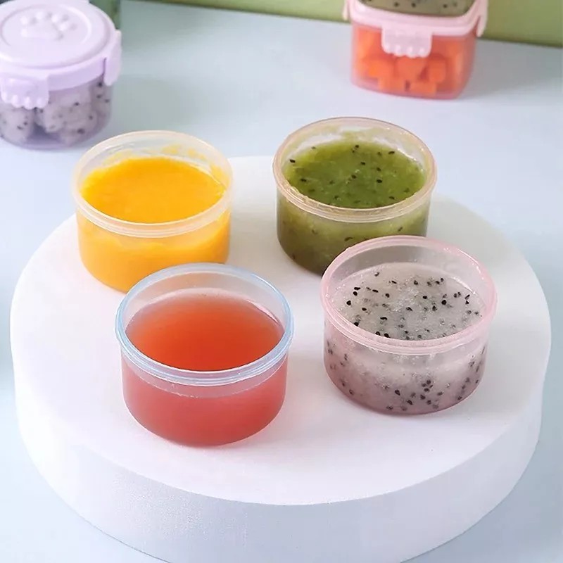 Luxury 4 Mini Contenedores Recipiente Comida Colación Snack Toper