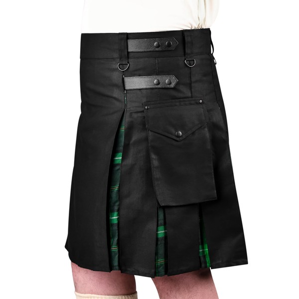 Hybrid Utility Kilts for Men Scottish Traditional Kilt with Flashes