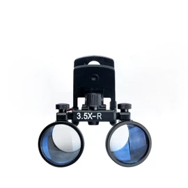 EUSTOMA Clip-on Magnifier Mini Binocular Magnifier for Glasses/Goggles Lightweight Plastic Clip 2.5x/3.5x DY-109/110 (3.5x)