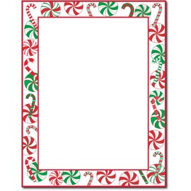 Great Papers! Peppermint Party Holiday Letterhead Stationery, 8.5" x 11", Printer Compatible, 80 sheets (2014062)