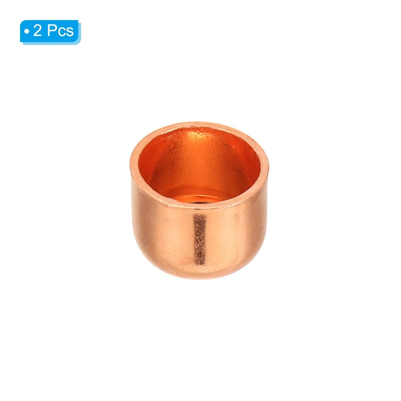 PATIKIL 5/8 Inch ID Copper Pipe End Cap, 2 Pack
