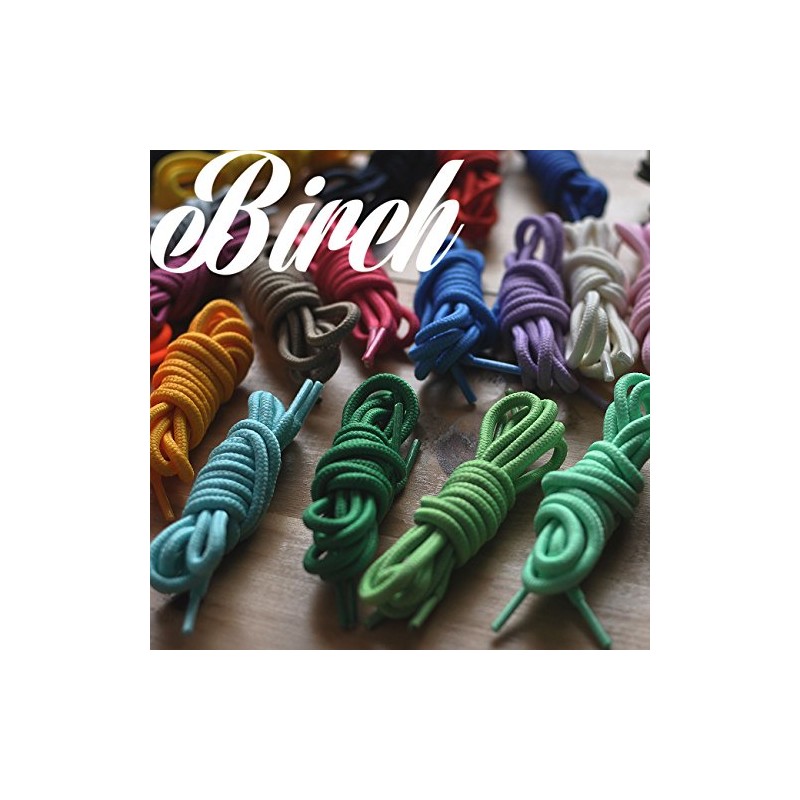 Birch Round Shoelaces 27 Colors 3/16" Thick Shoe Laces 4