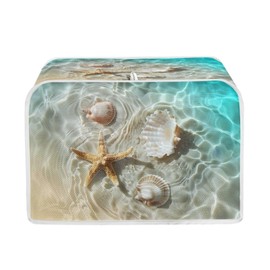Baxinh Starfish Printed Toaster Cover 4 Slice for Home, Small Appliance Dust Cover Bag Bread Maker Machine Protective Cover, Kitchen Bakeware Dust Protector, Kitchen Accessories