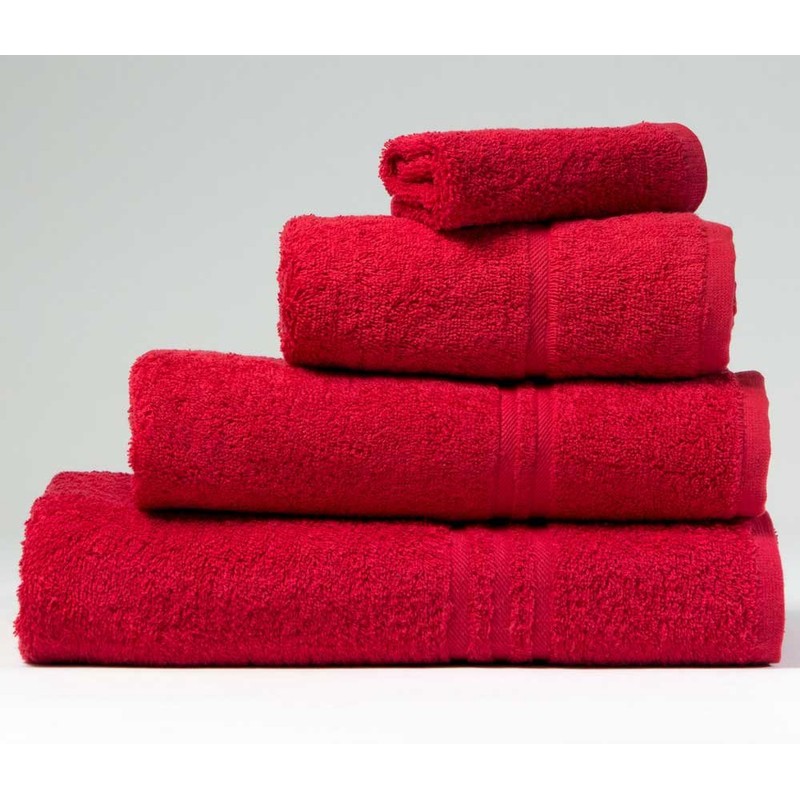 Blue Label 500gsm Plain Hand Towel Cherry (SEE SIZE OPTIONS)
