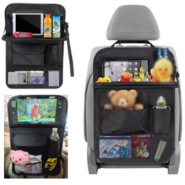 yuxiaoshi Car Back Seat Organizer with Table Tray, Seat Back Car Organizer with Storage and Clear Tablet Holder bag - 1 Count