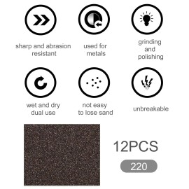 Tanbupu 12Pcs Sanding Sponge 220 Grit Fine Sanding Blocks for Drywall Metal Wood Wash