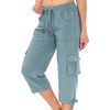 MoFiz MoFiz Womens Capris with Pockets Loose Fit Casual Capri