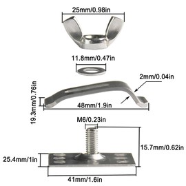 10 Pack 304 Sink Clips Undermount Kitchen Sink Clips,Epoxy Undermount Sink Brackets Supports for Bathroom Kitchen（Epoxy Not Included）