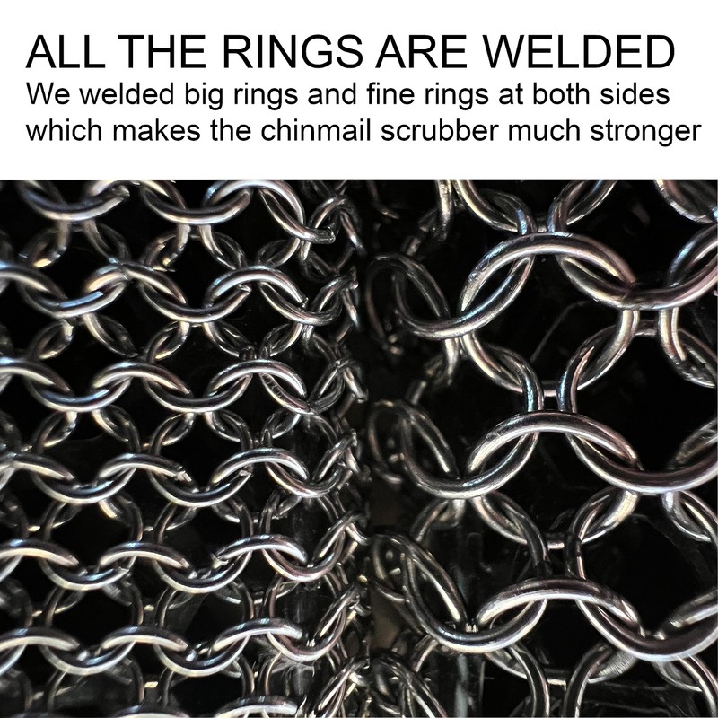 ERGONOW Cast Iron Chainmail Scrubber - Fine Ring - 316