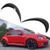 1 Pair Left Right Gloss Black Headlight Eyebrow Cover Trim
