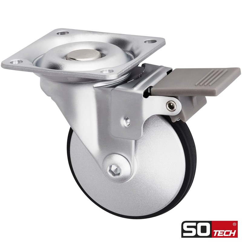 SOTECH Lindau Furniture Castors Diameter 50 mm Silver Grey/Black 2