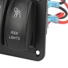 Aramox 5Pin 3 Gang Rocker Switch Panel Led Light Bar