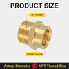 PATIKIL 3/4" G Male x 1/2" NPT Female Brass Pipe
