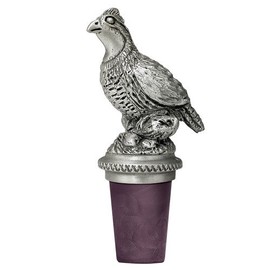 Heritage Pewter Bobwhite Quail Bottle Stopper