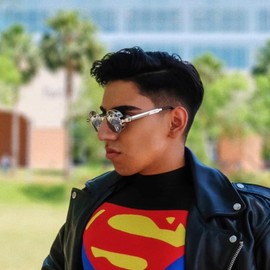 Polarized Steampunk Sunglasses, UV Protection, Metal Frame, Outdoor Circle Shades