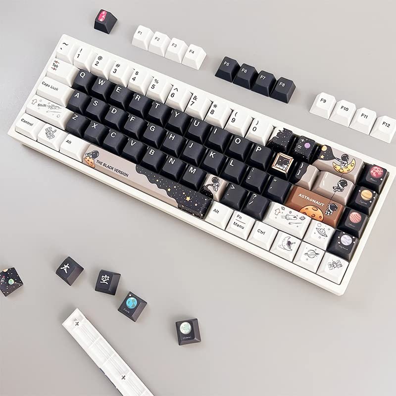daixiahu Keycaps - Tema astronauta, altura de cereza, 142 teclas,