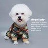 KYEESE Dog Pajamas Checkered Velvet Onesie Coat for Small Dogs,