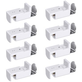 ZDNT Pack of 8 Clamp Support Pleated Blind Mounting Spare Parts No Drilling Pleated Bracket Clamp Support Metal Pleated Clamp Holder Pleated Replacement Parts Clamp Support for Tensioned Pleated Blind