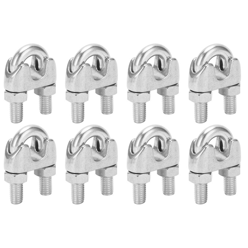 8pcs 3/8 Inch M10 Stainless Steel Wire Rope Cable Clip