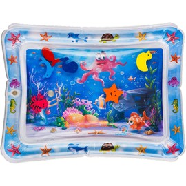 Cojín de Agua Inflable, Tapete de Agua, Tummy Time, Tapetes Inflable de Agua, Juguetes Sensoriales Perfectos para el Desarrollo Temprano(Pulpo)