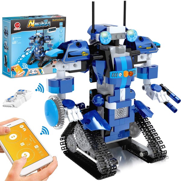 GP TOYS STEM Robot Building Kits for Kids- Remote Control Engineering Science Educational Learning Science Building Toys for Boys and Girls
