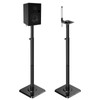 Mounting Dream Black Alloy Steel Speaker Stands, Height Adjustable Bookshelf