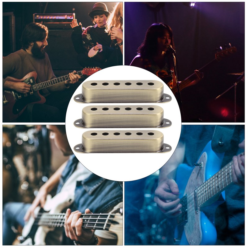 3Pcs Single Pickup Cover Brass 48mm/50mm/52mm Musical Instrument Accessories for