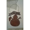 Unbranded Rusty metal "just say snow" sign with snowman