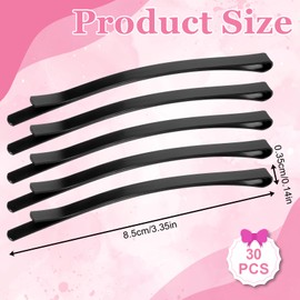 30 Pcs Large Pins, 3.35 Inch Big Non-Slip Hair Pin Long Reusable Metal HairsClips Bobby Pins Hairing Accessories for Women Girl Kids Hairs Buns Updo Hairing Style All Hair Types (Black)