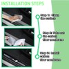 JinRui-T 4PCS Carbon Fiber Leather Car Door Sill Protectors,Black Car